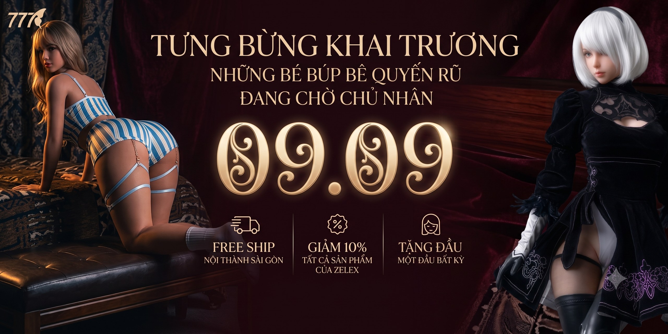 777DOLL khai trương 09.09 — quà tặng cho 10 khách hàng đầu tiên