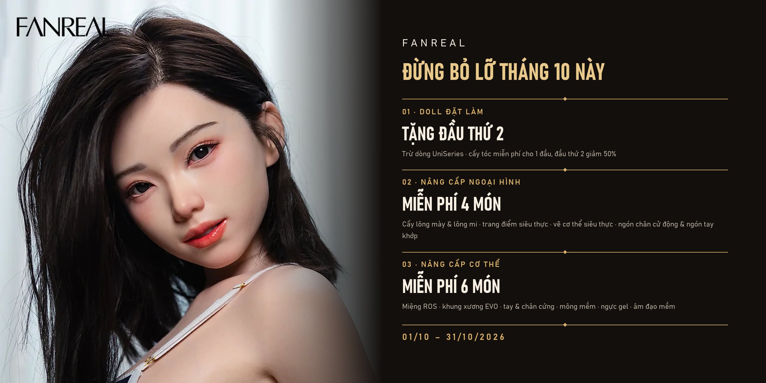 FanReal — Đừng bỏ lỡ tháng 10 này, 01/10 đến 31/10/2026